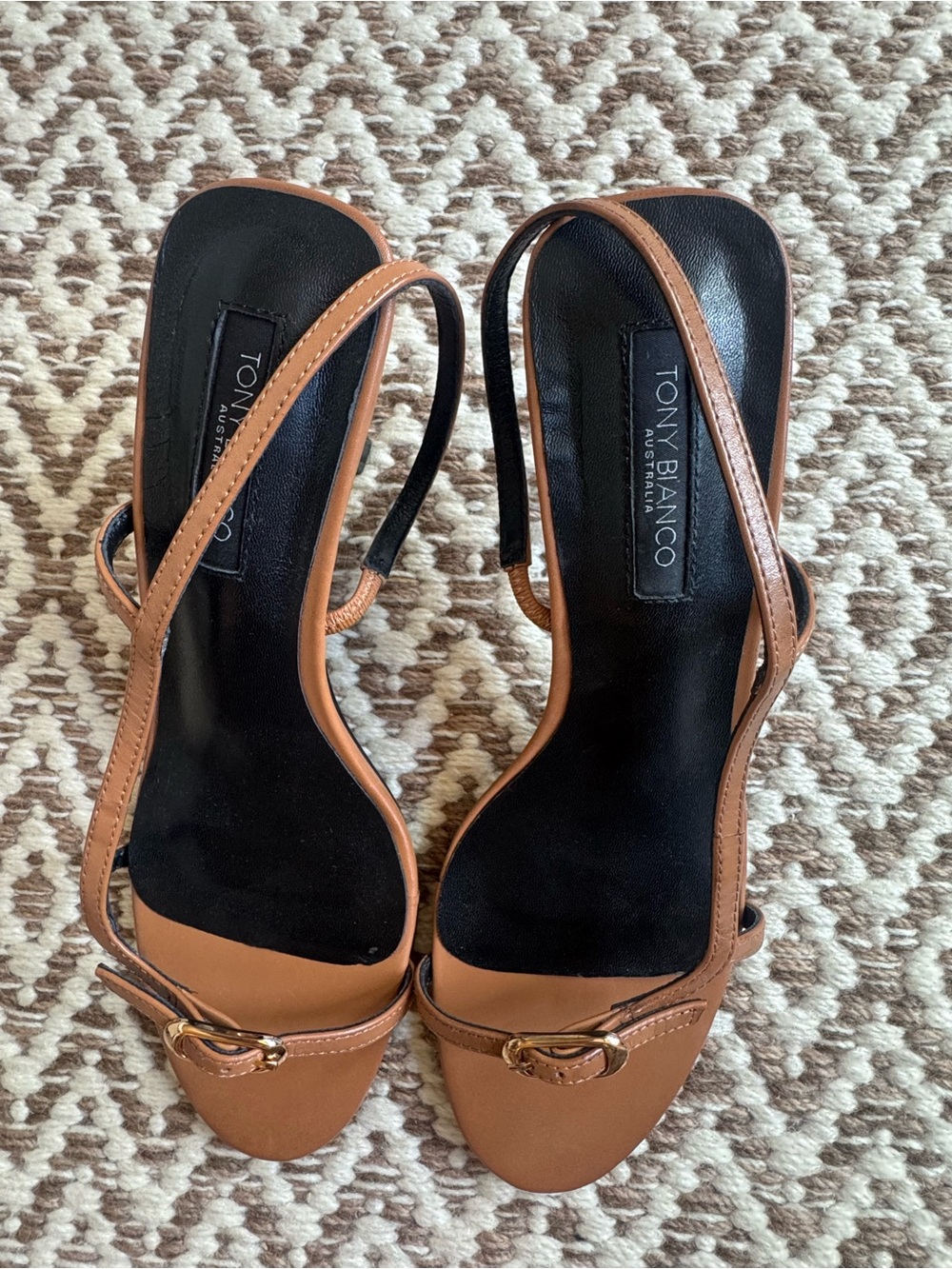 Tony Bianco X Revolve Christine Sandal in Tan Napa Leather - Picture 5 of 6